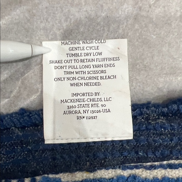 MacKenzie-Childs Royal Check Rug 21x34 - Picture 7 of 7